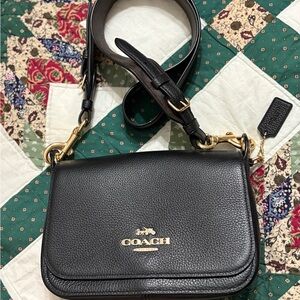 Coach Black Leather Crossbody Bag